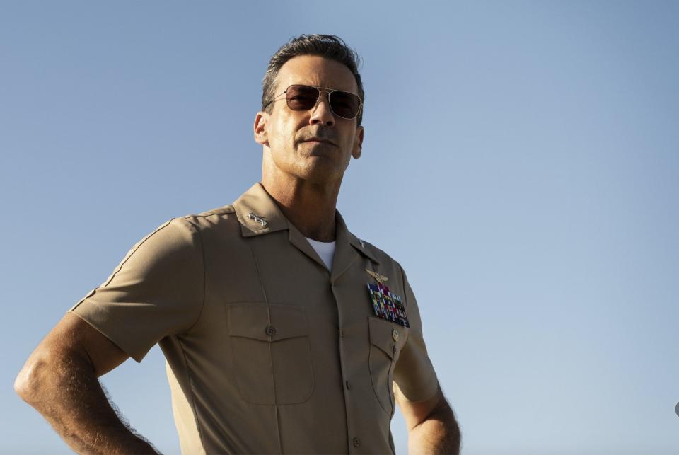 Jon Hamm in a Navy uniform