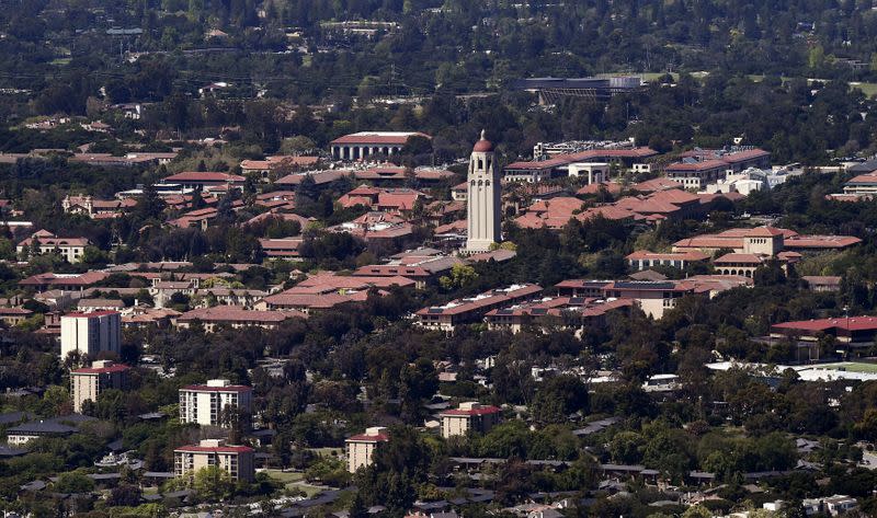 FILE PHOTO: Stanford University's campus is seen in an aerial photo in Stanford