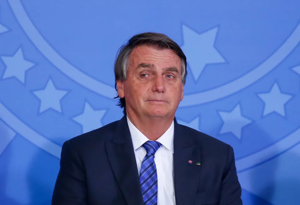 Presidente Jair Bolsonaro participava de coletiva de imprensa sobre chuvas em Pernambuco quando foi questionado sobre o tema (Foto: SERGIO LIMA/AFP via Getty Images)