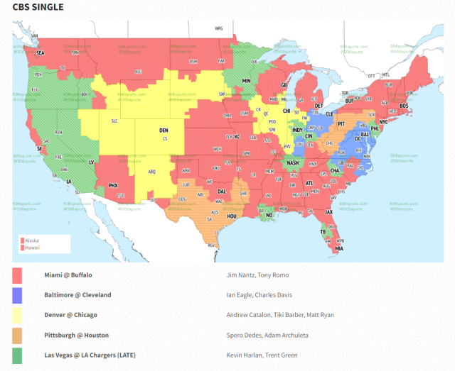 cbs nfl tv schedule today