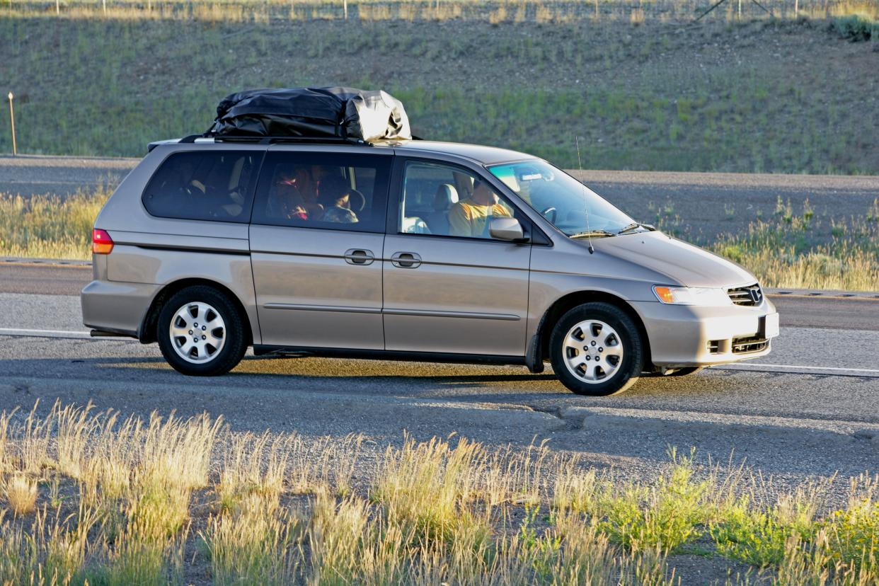 family in a minivan