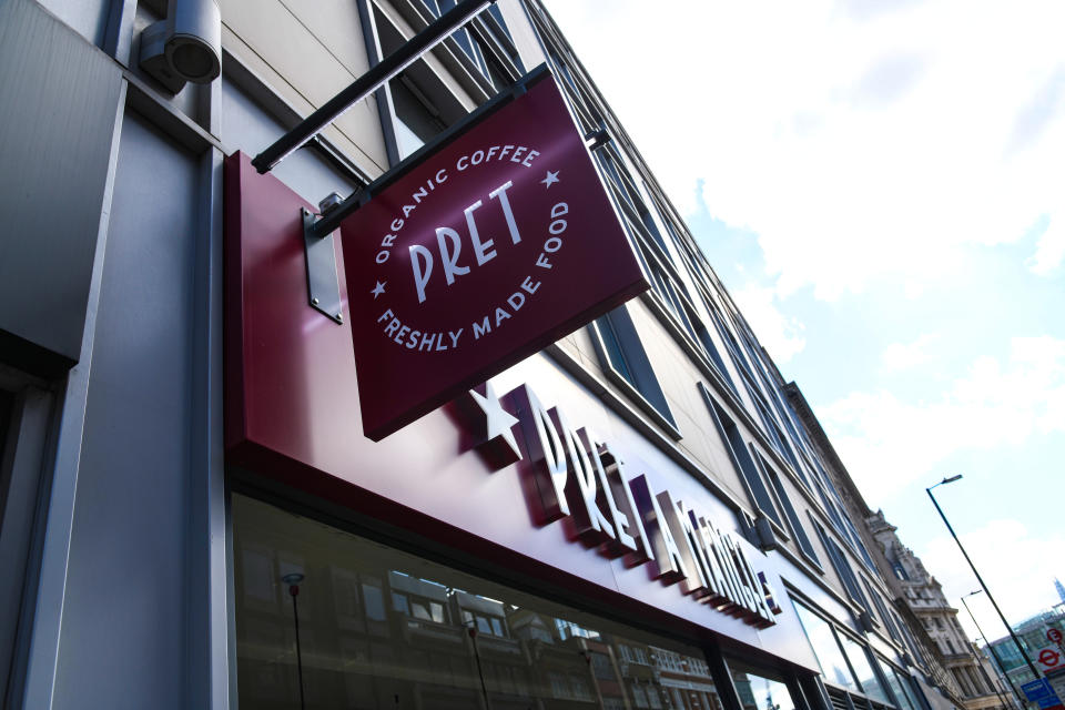 Pret a Manger, City of London. Photo credit should read: Doug Peters/EMPICS