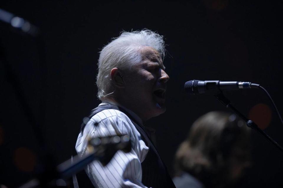 Don Henley of the Eagles performs during their “The Long Goodbye” tour at Rupp Arena in Lexington, Ky., on Tuesday, Nov. 14, 2023.