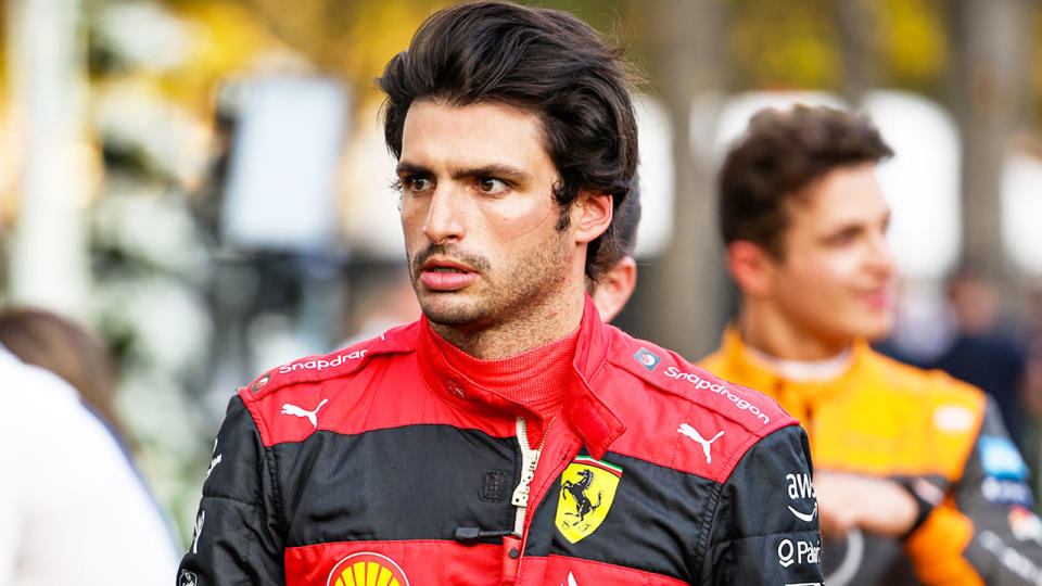 Pictured here, Ferrari's Carlos Sainz before the Australian GP at Melbourne's Albert Park circuit.