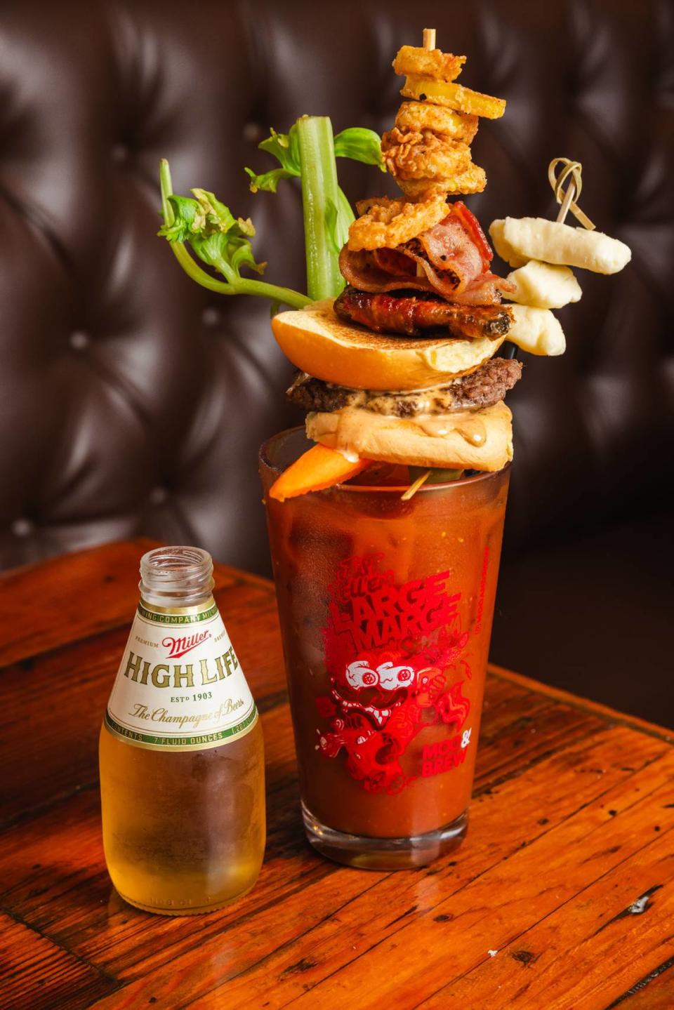 The Large Marge Bloody Mary at Moo & Brew.