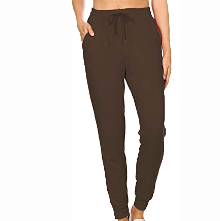 2) Women's Relaxed Fit Jogger Track Cuff Sweatpants