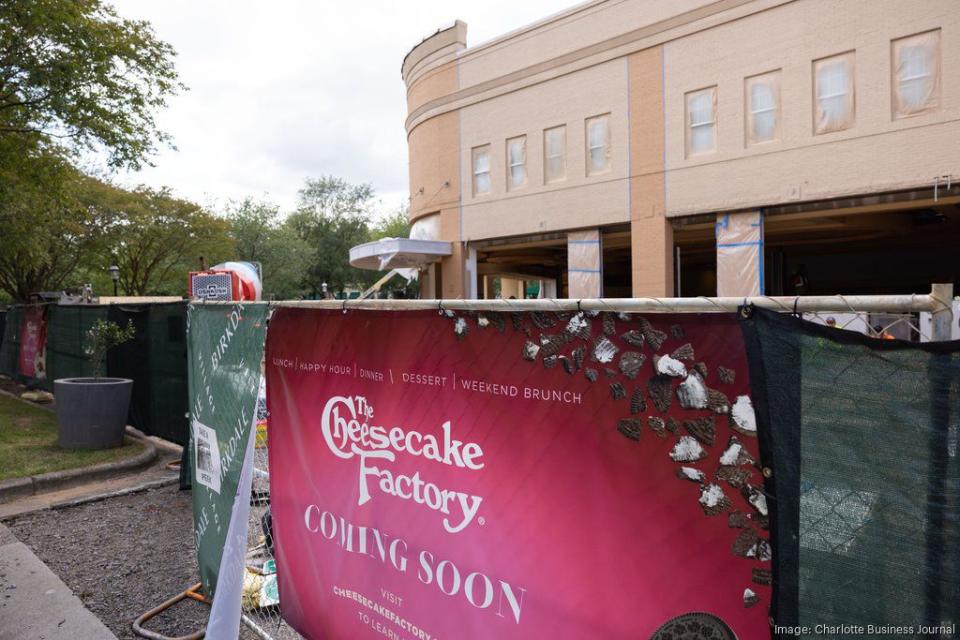 The Cheesecake Factory is opening its Huntersville restaurant at Birkdale Village on Aug. 15 — its second location in the Charlotte market. It will occupy about 9,500 square feet, with indoor and outdoor seating, at 8701 Townley Road in a space that was formerly home to Gap. The Cheesecake Factory is known for its extensive menu, with more than 250 dishes freshly prepared and made from scratch daily. The dessert menu features 30-plus cheesecake options with flavors such as salted caramel, red velvet cake or white chocolate raspberry. There’s also carrot cake, tiramisu and a Chocolate Tower Truffle Cake.