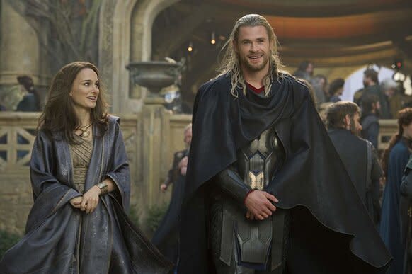 Thor and Jane Foster in Thor: The Dark World