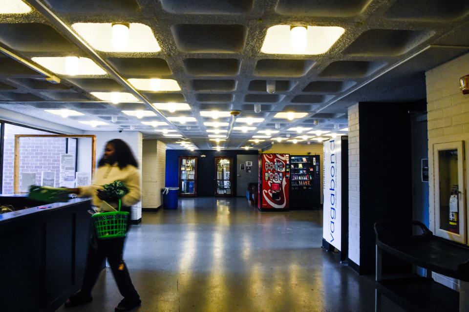 A look inside the common area inside Mary D. Shane dormitory at Fisk University in Nashville, Tenn., Tuesday, Dec. 6, 2022. 