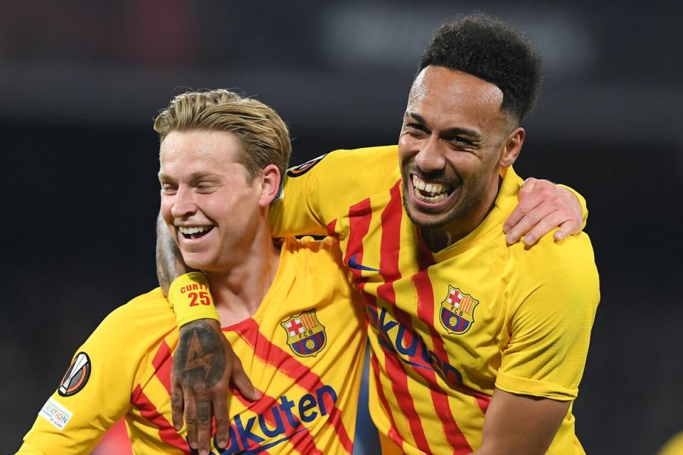 Frenkie de Jong and Pierre-Emerick Aubameyang remain Chelsea targets (Getty Images)