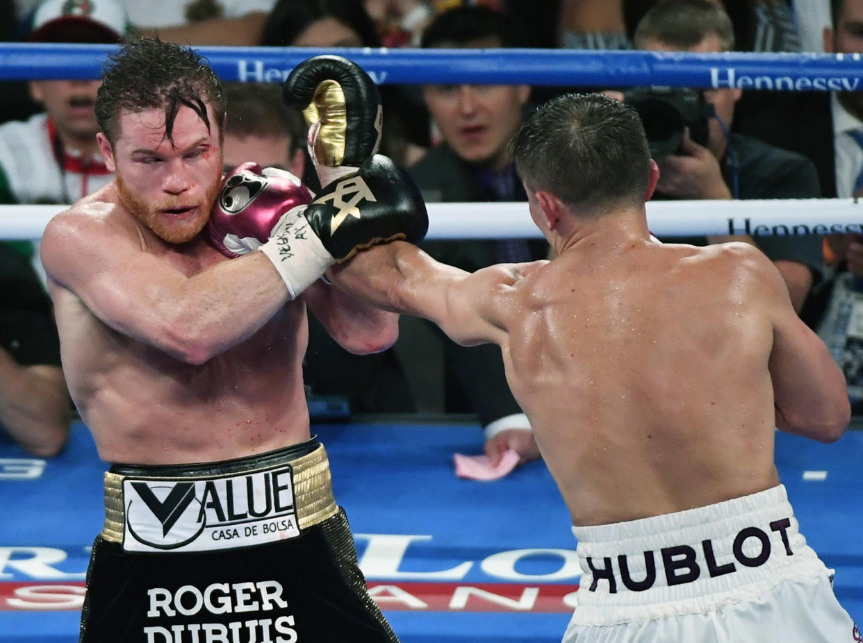 Canelo Álvarez y Golovkin pelearon en dos ocasiones con saldo de un empate y un triunfo para el mexicano. (Ethan Miller/Getty Images)