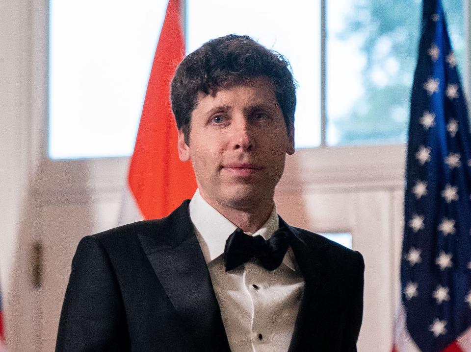 OpenAI CEO Sam Altman in tuxedo at the White House