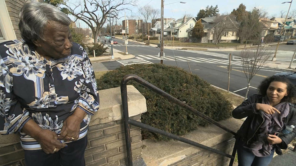 FILE - This Feb. 22, 2016, frame grab from video shows Virginia McLaurin, left, in Washington. McLaurin gained Internet fame for her impromptu dance with President Barack Obama and first lady Michelle Obama during a White House reception in 2016. McLaurin’s family announced her death Monday, Nov. 14, 2022. (AP Photo/Rick Gentilo, File)