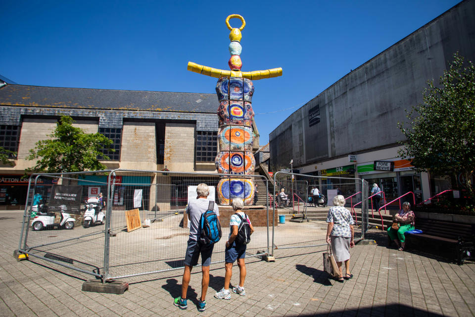 The statue is inspired by a totem pole. (SWNS)