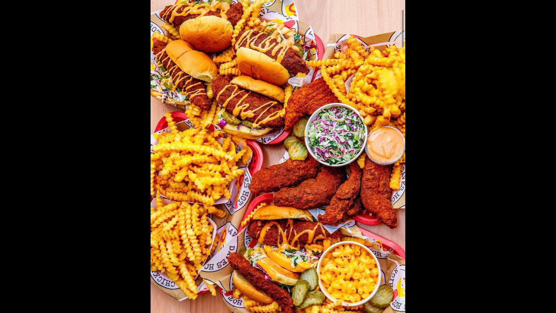 A plate of chicken tenders with all the fixings at Dave’s Hot Chicken in Pembroke Pines, the first location in South Florida. More restaurants are planned in Dade County in the coming months