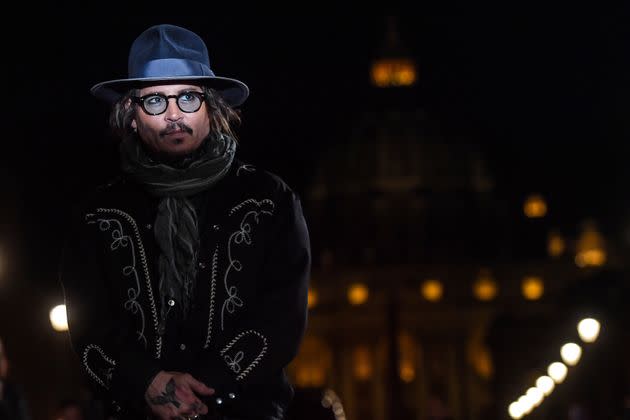 Actor Johnny Depp arrives to deliver a master class at the Auditorium della Conciliazione venue at the 16th Rome Film Festival, on Oct. 17. (Photo: TIZIANA FABI/AFP via Getty Images)