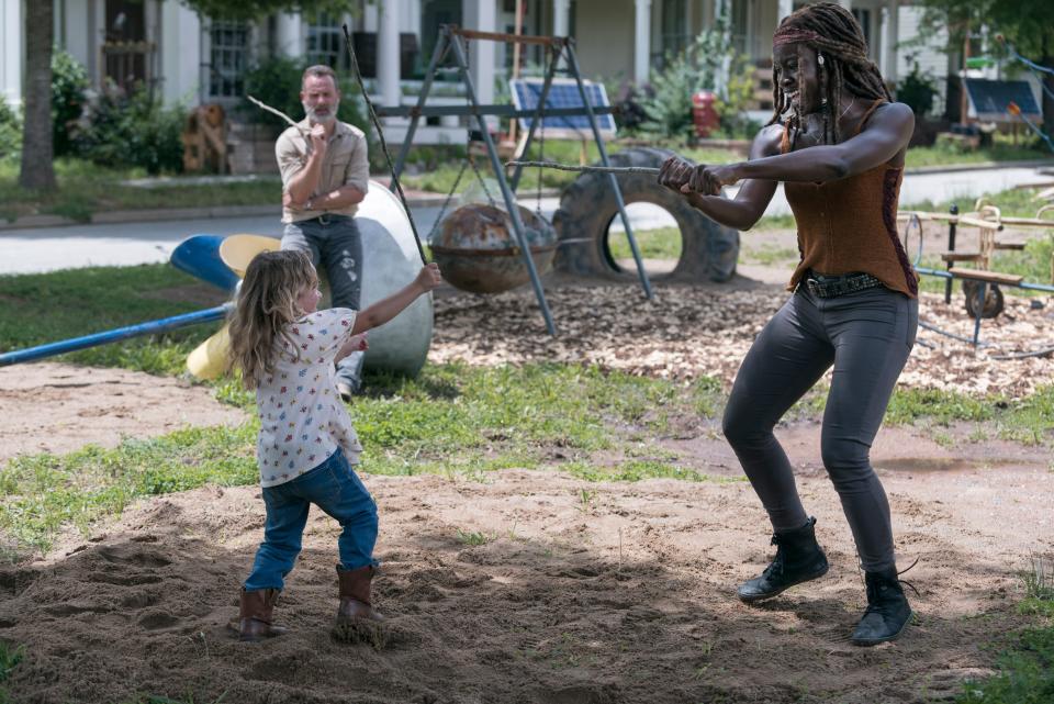 TWD 903 Rick, Judith, Michonne