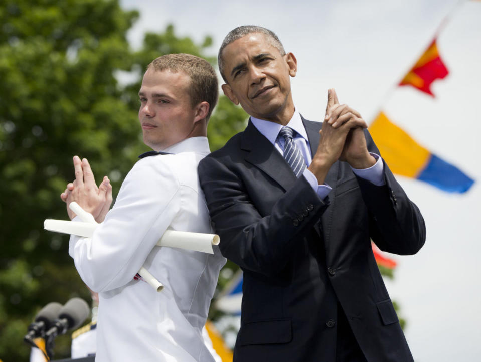 May 20, 2015 — President Obama attends Coast Guard Academy graduation