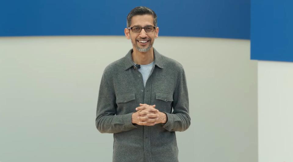 Google i/o event Sundar Pichai