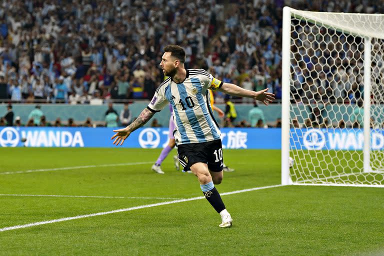 Lionel Messi, en el festejo del gol