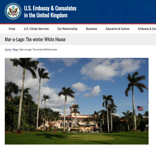 The blog post on the State Department site