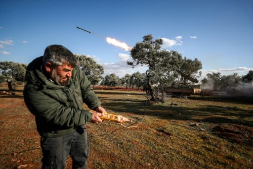 Rebel fighters have exchanged fire with Syrian regime forces in Idlib province