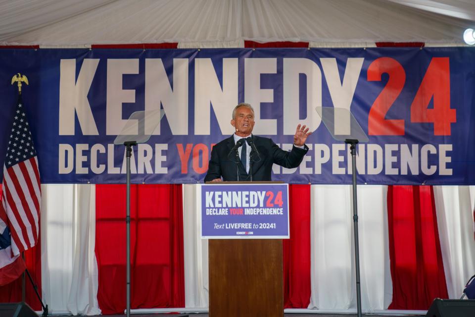 At a press conference on October 9, 2023 in Philadelphia, Kennedy announced he was ending his Democratic primary bid and running for president as an independent.