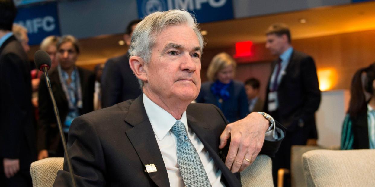 Jerome Powell, Chair of the US Federal Reserve, at IMF meetings in 2018