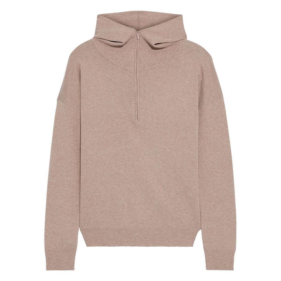 35) Mélange Stretch Cashmere and Silk-blend Hoodie