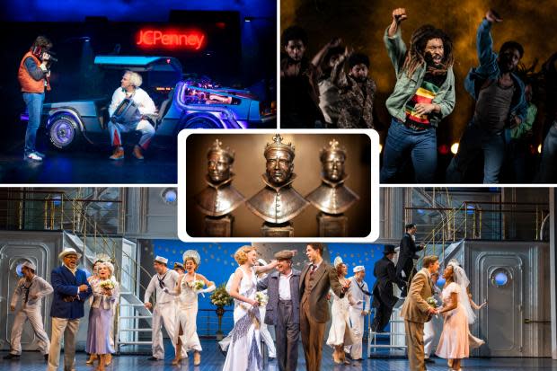 Back to the Future, Olivier Awards, The Bob Marley Musical, Anything Goes. (Olivier, Sean Ebsworth Barnes, Craig Sugden)