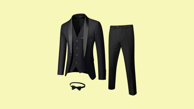 Adam Baker Men's Classic & Slim Fit Two-Piece Formal Tuxedo Suit