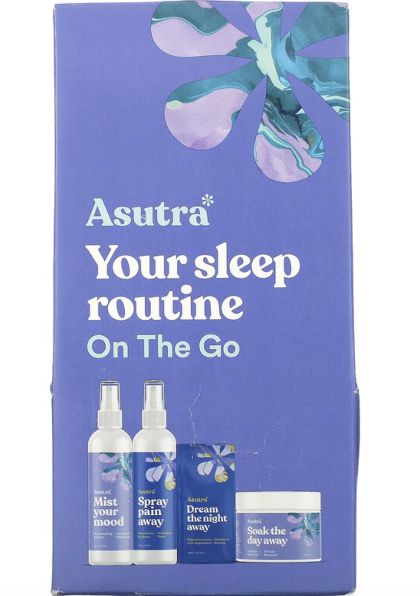 Asutra, You Sleep Routine On The Go, Travel Set, 4 Piece Set. PHOTO: iHerb