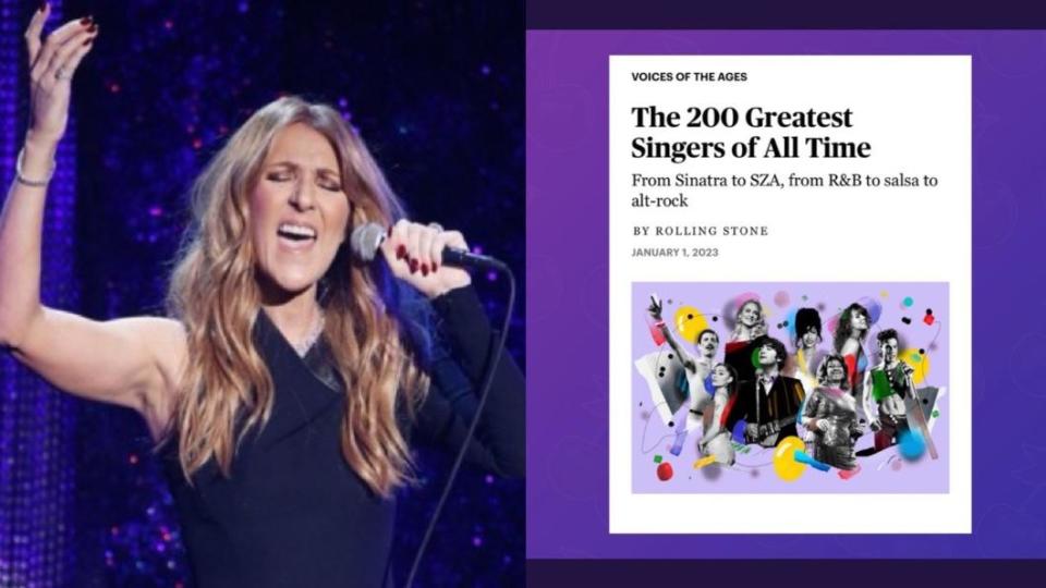 席琳狄翁落選「史上最偉大的前兩百大歌手」。（圖／翻攝自Pop Base推特）