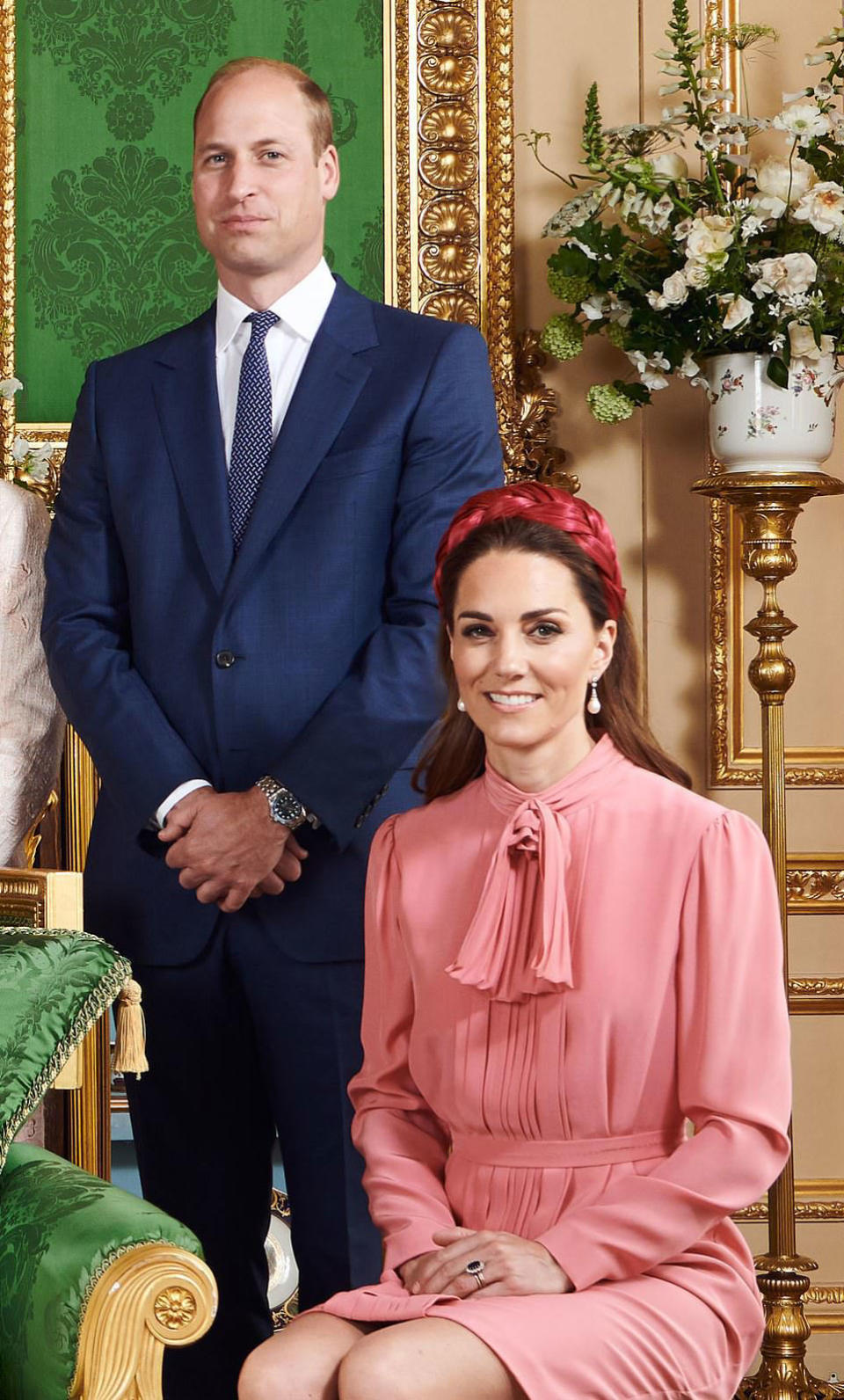 Prince William and Kate Middleton in royal family portrait released for Archie's christening