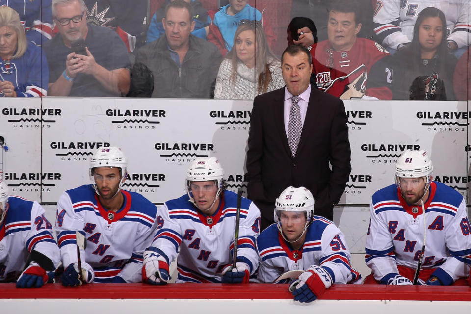 Alain Vigneault is still a good coach, but there’s no doubt his seat is warming up. (Getty Images)