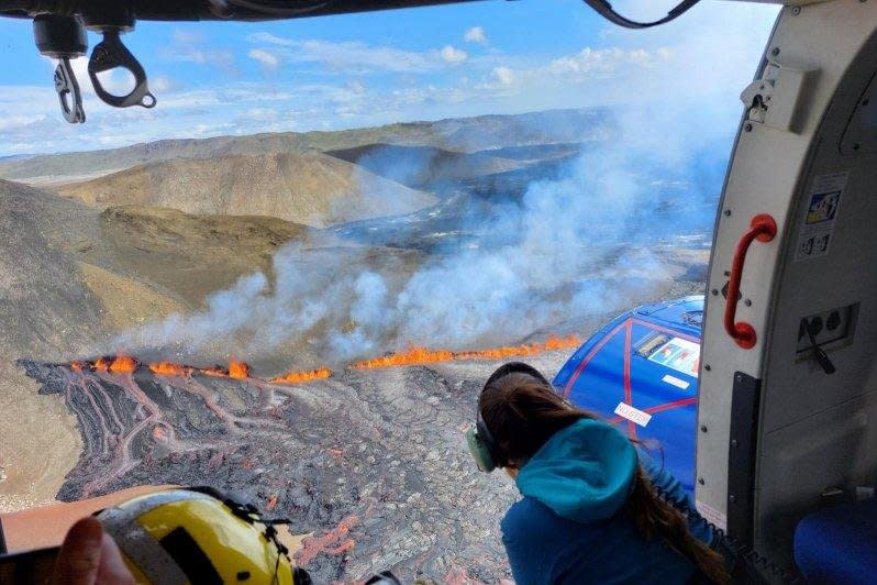 A volcano near Iceland's capital of Reykjavik erupted in 2022. File Photo courtesy of Icelandic Meteorological Office