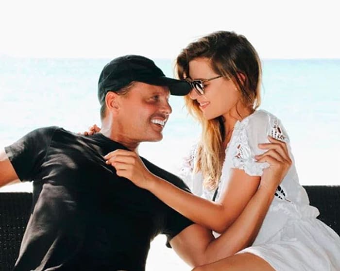 Michelle Salas con su padre, Luis Miguel