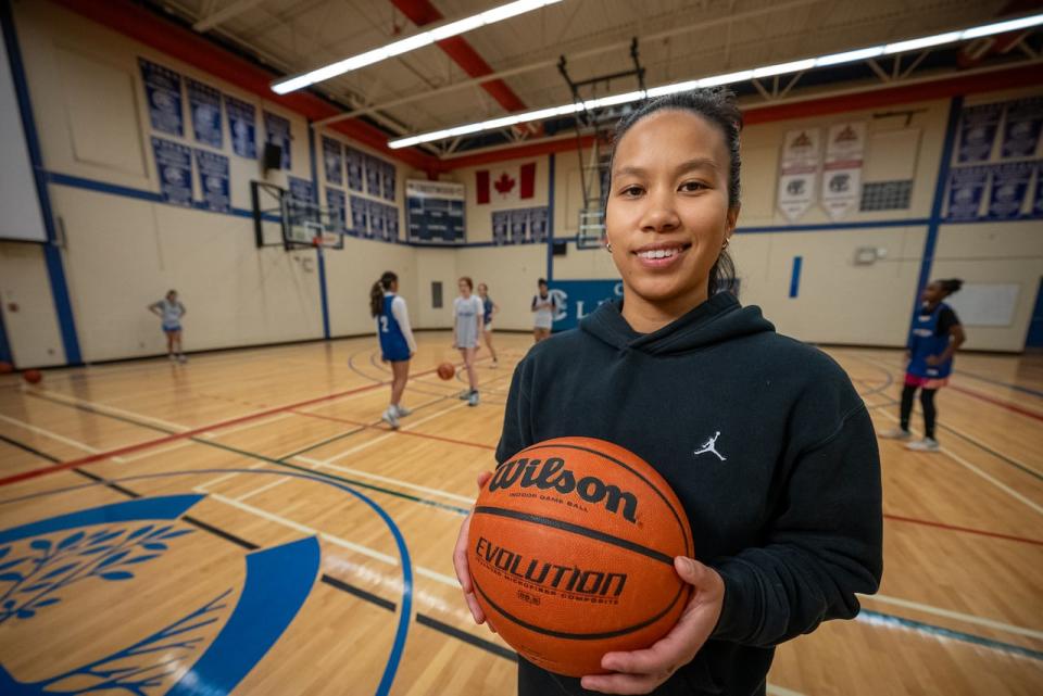 Aprille Deus coaches junior varsity basketball at Crestwood Preparatory School.