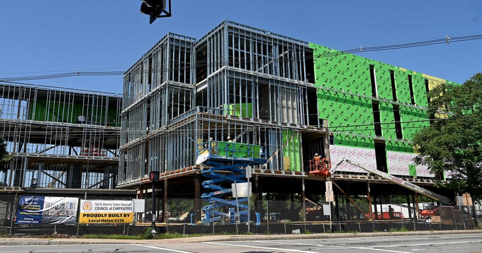 MassBay Community College Center for Health Sciences, Early Childhood and Human Services under construction in Framingham, August 2, 2022.  