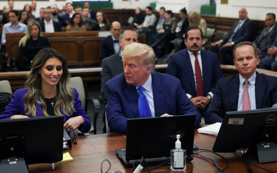 Former U.S. President Donald Trump attends the Trump Organization civil fraud trial, in New York State Supreme Court