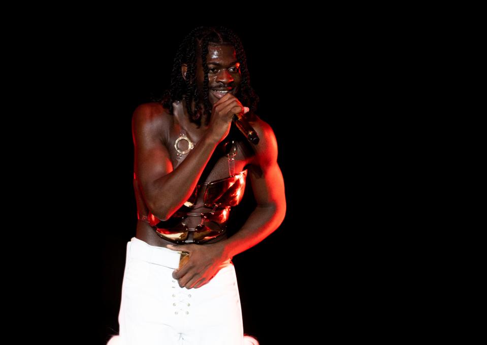 Lil Nas X performs at Bonnaroo in Manchester, Tenn., Saturday, June 17, 2023.