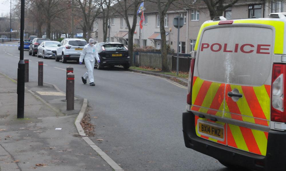 Police attend a crime scene in Coventry
