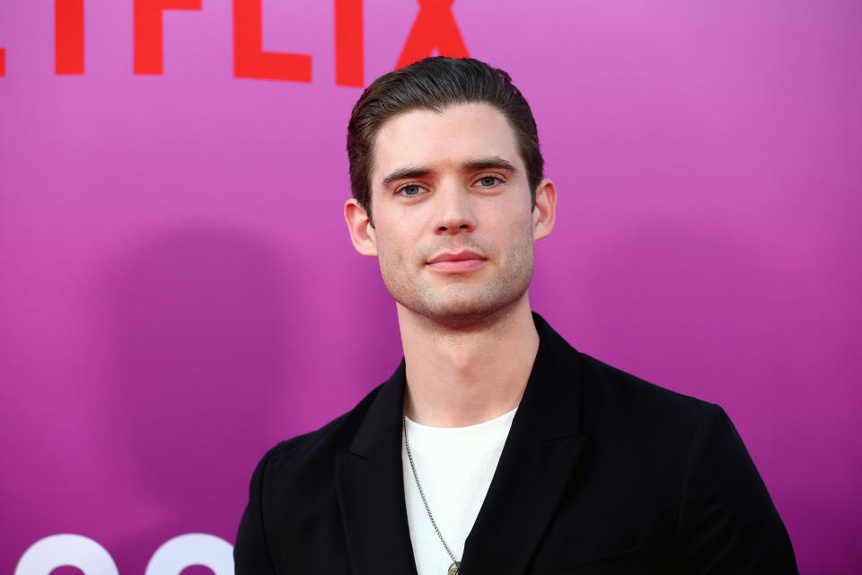 David Corenswet attends the Los Angeles premiere of Netflix's Look Both Ways