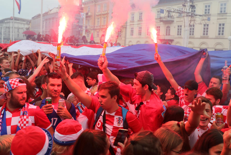 Slideshow: France, Croatia fans go wild during the World Cup final