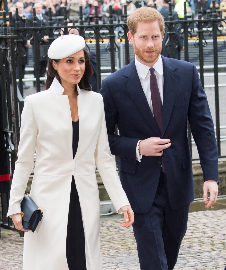 Meghan Markle and Prince Harry attend the 2018 Commonwealth Day service at Westminster Abbey on March 12, 2018 in London, England. 