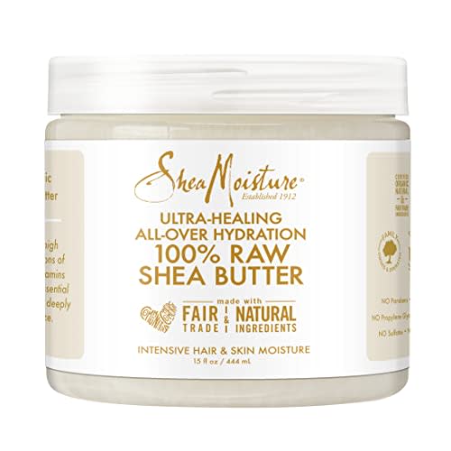 SheaMoisture Body Lotion For Dry Skin 100% Raw Shea Butter Intensive Hair And Skin Moisture Sulfate-Free Skin Care 15oz (Packaging may vary) (AMAZON)