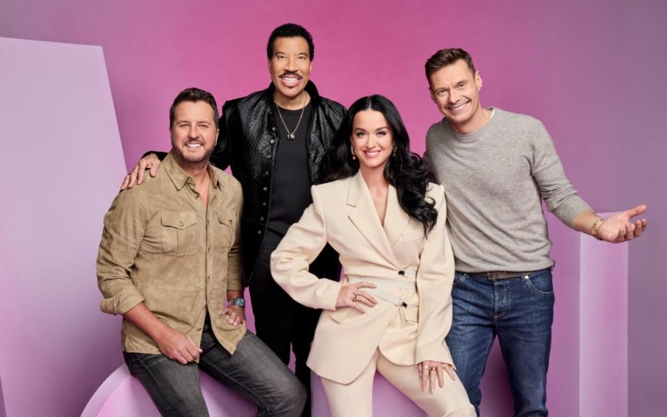 Luke Bryan, Lionel Richie, Katy Perry, Ryan Seacrest<p>Disney/Art Streiber</p>