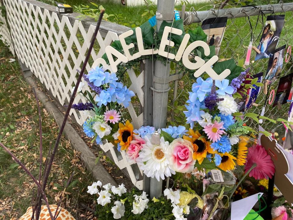 Flowers have been left at the scene where Baeleigh Emily Maurice, 9, died in a collision with a truck last week. Maurice's mother identified her to CTV News. 