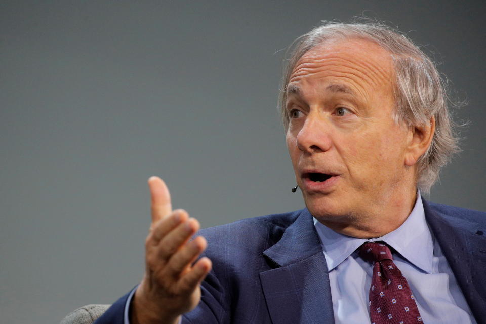 Ray Dalio, Bridgewater&#39;s Co-Chairman and Co-Chief Investment Officer speaks during the Skybridge Capital SALT New York 2021 conference in New York City, U.S., September 15, 2021. REUTERS/Brendan McDermid