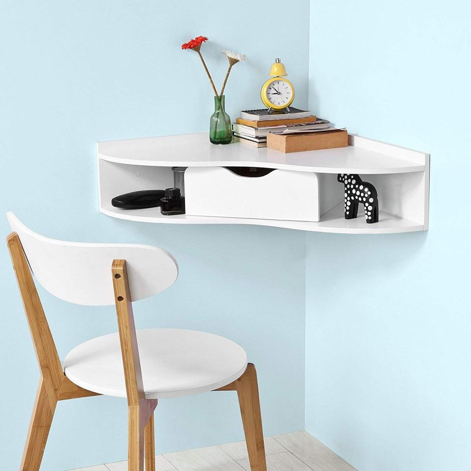 Small Floating Corner Desk